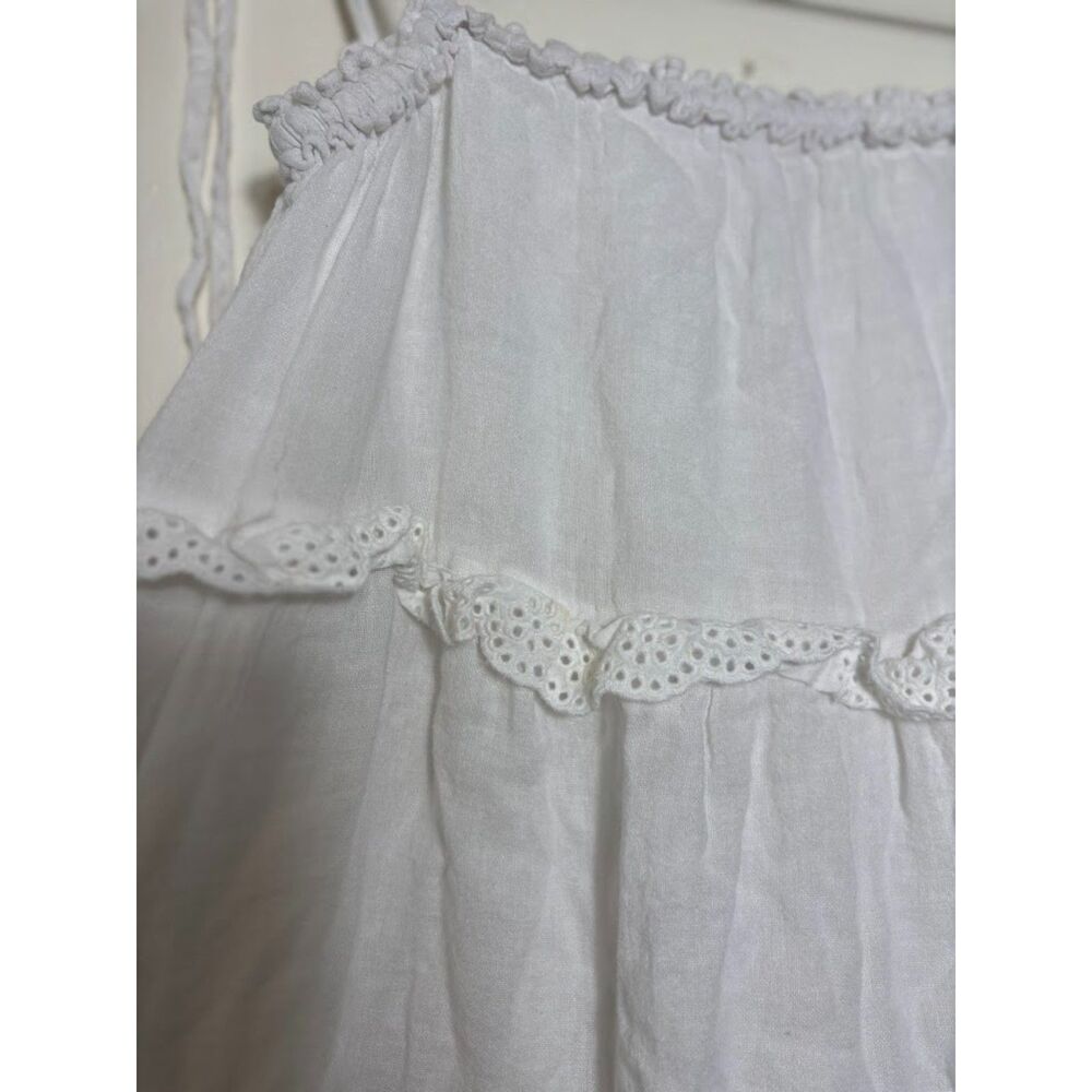 Rails Dress Women's Size Small White Caralyn Babydoll Mini LWD Bridal Eyelet - Picture 4 of 7